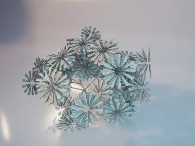 Conceptual shrub S1Bv4 Low-poly 3D model