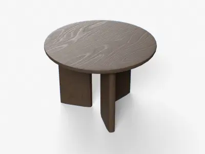 Morro low Table in medium dark Low-poly 3D model