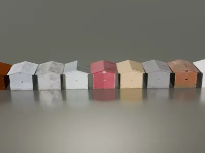 Garage pack  Low-poly 3D model