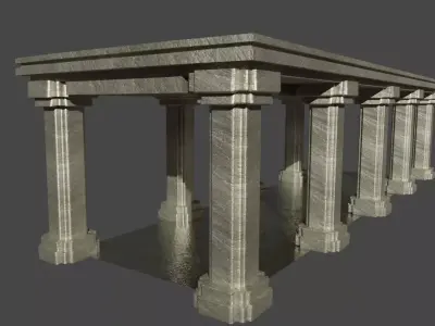 Wet Hallway Free low-poly 3D model