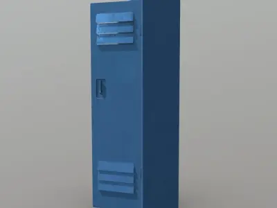 Locker metal Low-poly 3D model