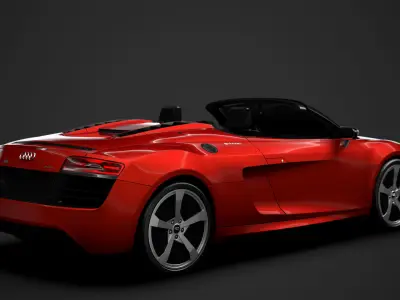Audi R8 E Tron Spyder 2016 3D model