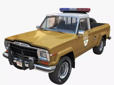 Jeep J-10 Ranger Patrol Vehicle Low-poly 3D model