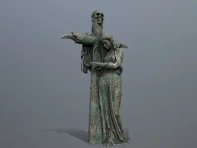 woman Statue Low-poly 3D model