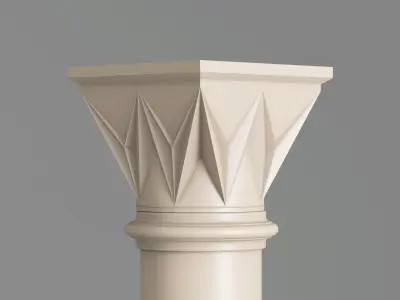Classic Islamic Architectural Column 002 3D model
