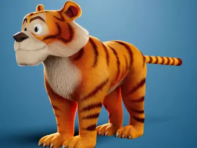 Shere Khan Mufasa - The Lion King Rigged 3D model