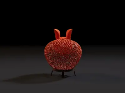 Rabbit on a stand 3D print model