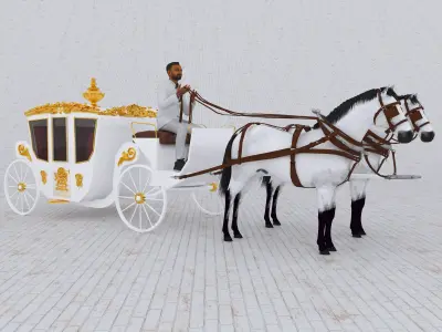 Royal Carriage 2 - 4K 3D model