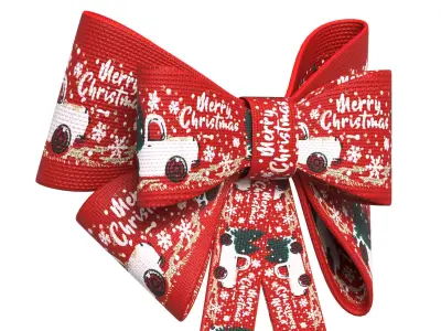 Christmas Bow Ribbon 05 Low-poly 3D model