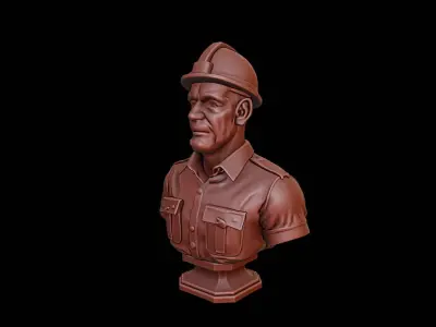 Engineer Bust 3D print model