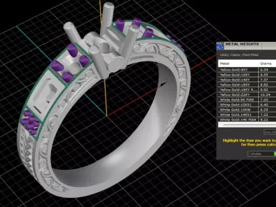 ring woman  3D print model 122