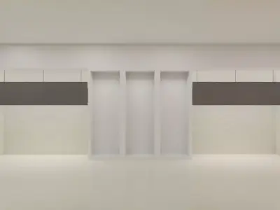 Modern 3D Exhibition Showroom Interior Low-poly 3D model