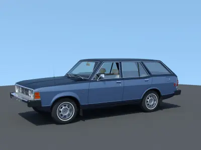  Dodge Colt wagon 1976  3D model