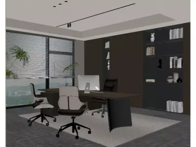 modern office 3D model