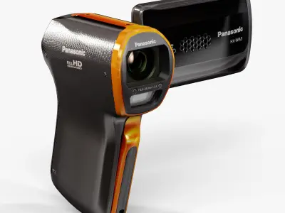 Panasonic HX-WA3 pocket camcorder Low-poly 3D model
