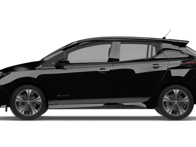 Nissan Leaf 2018 Black 3D model