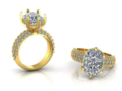 Elegant Engagement Ring 3D print model purchase