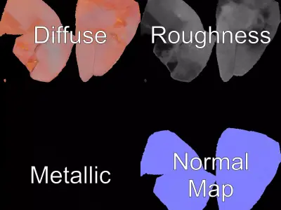 Rose Quartz Gemstone model pack Low-poly 3D model