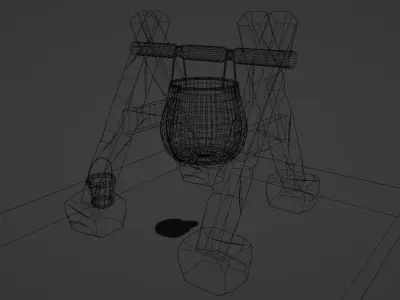  3d model of a barrel with a shining liquid Free low-poly 3D model