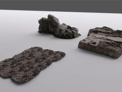 Beach Rocks Free 3D model