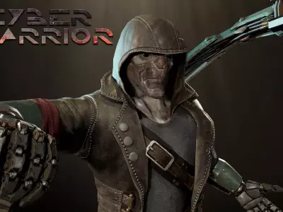 Sci-fi Warrior Low-poly 3D model purchase