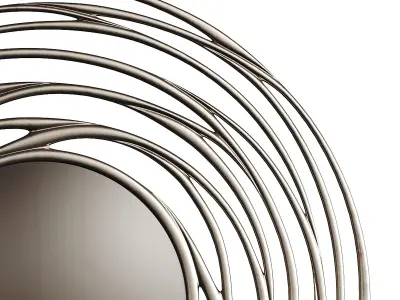 Luxury Mirror Round Metal 0056 GOLD 3D model