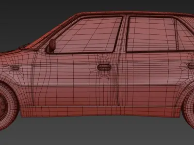 Skoda felicia facelift 98-01  exterior only 3D model