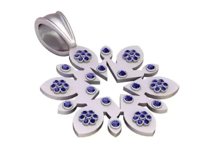 Luxury Floral Snowflake Pendant   3D Printable Fine Jewelry 3D print model