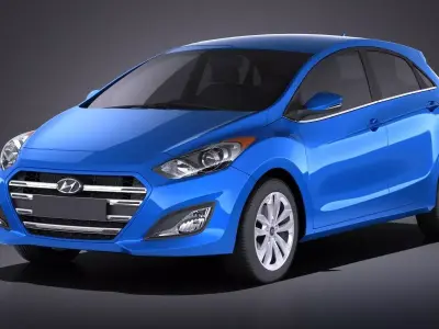 Hyundai Elantra GT 2017 VRAY 3D model