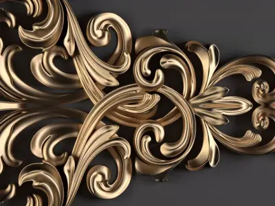 Decorative Floral Ornament-01 3D model