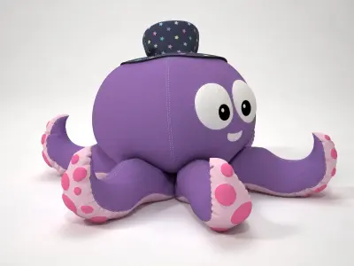Stuffed Toy Octopus 3D model