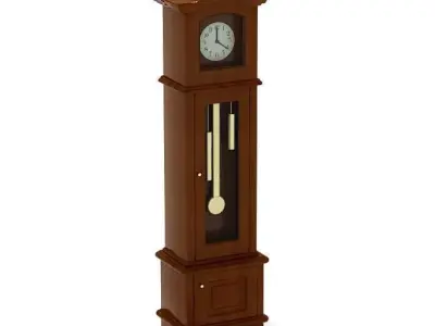 Wooden Classic Clock 3D model