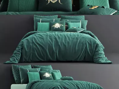 MM Linen Velvet Duvet Cover Set  Miss Lolo 3d model 3D model