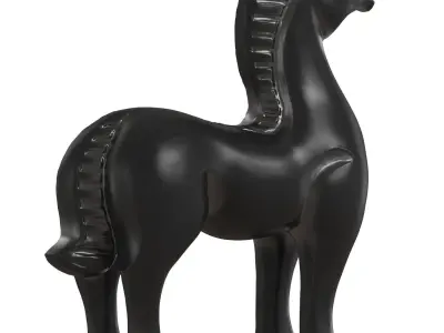 Minimalist Horse Statue 3D model