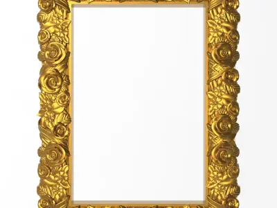 5 carved frames set 3D Model Pack shop