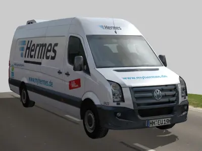 Volkswagen Crafter TDI Hermes Low-poly 3D model