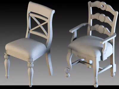 60- classic Chairs- Vol 02 3D model