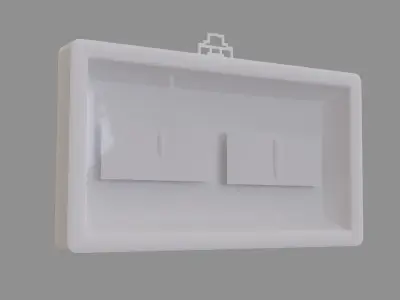 Display Case with two butterflies 3D model