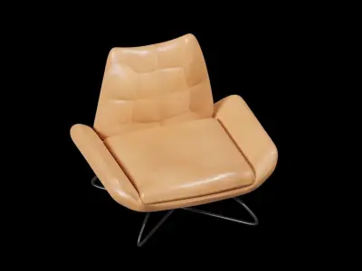 Leather chair luxury furniture 3D model