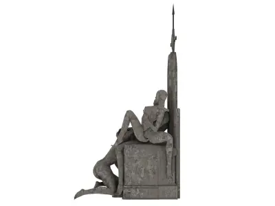 3some Elf Statue 3D model