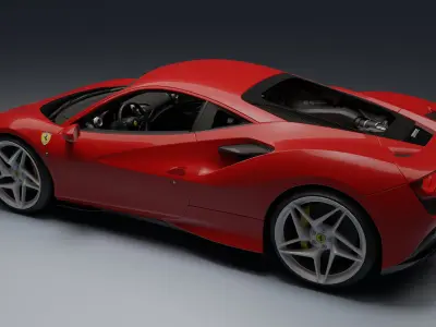 Ferrari F8 Low-poly 3D model