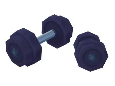 Dumbbell - Hand Painted 3D model