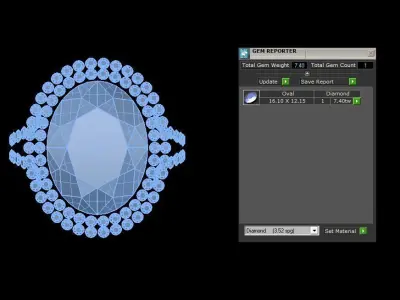 Jewelry Ring Gold 3D print model 57