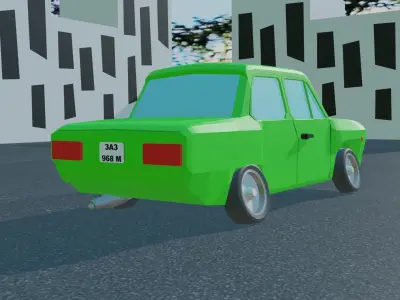 ZAZ 968 M  zaporojec Low-poly 3D model