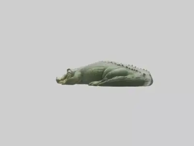 Sleeping Crocodile Model Low-poly 3D model