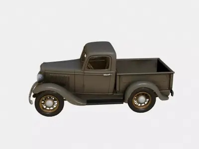 1930s Vintage Pickup Truck Model Early Classic Utility Vehicle 3D model