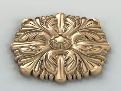 Round rosette 032 3D model
