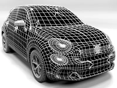 FIAT 500X Low-poly 3D model