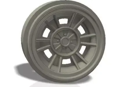 6 double spokes rim - print model 3D print model