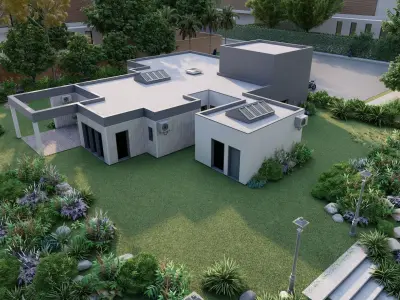 Villa-Casa Scene-Modern Villa 3D model